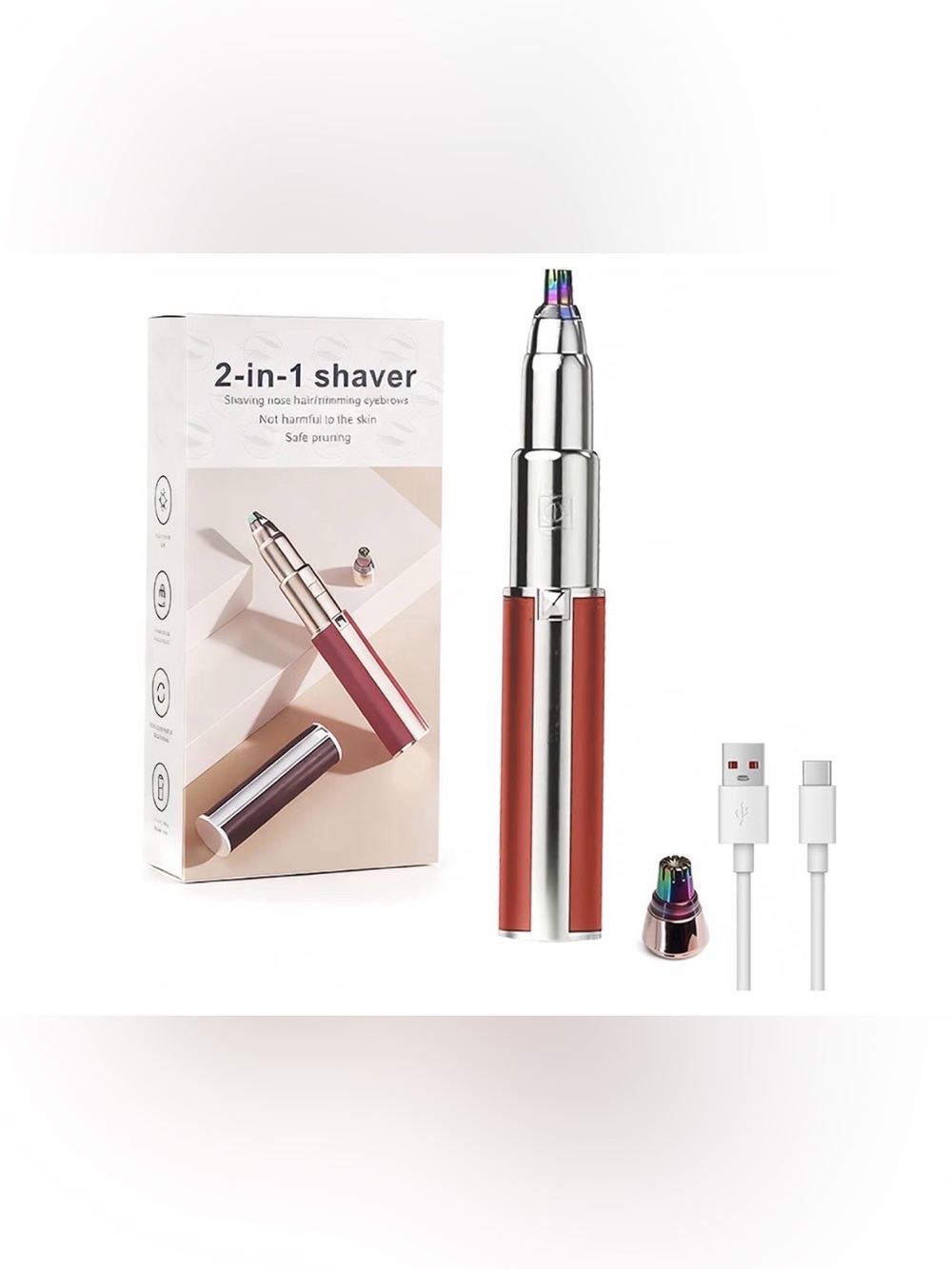 Precision Eyebrow Trimmer for Women 2-in-1 Electric Razor